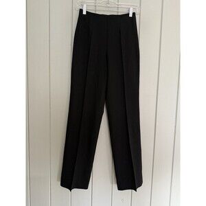 Vtg Emporio Armani Dress Pant 38 2XS Straight Black Office Career Side Zip